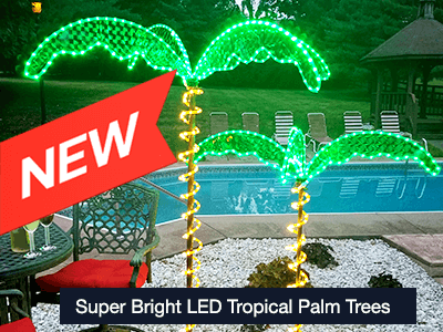 Lighted LED Tropical Palm Trees